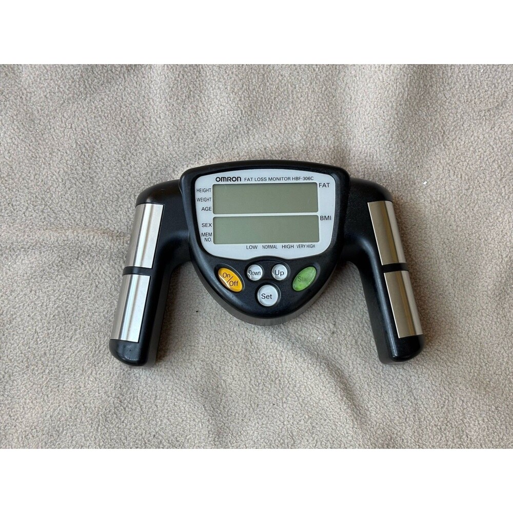 Omron HBF-306CN Fat Loss Monitor Handheld Body Fat BMI Analyzer Tested Working